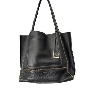 Botkier Soft Leather Large Tote Black Soho Commuter Laptop Bag Carryall Purse